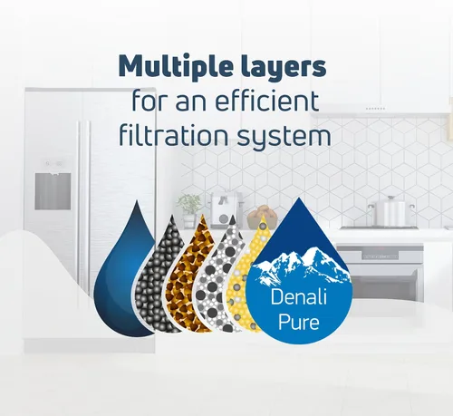 Miniatura 5 de Paquete de 2 filtros de agua de repuesto para refrigerador Whirlpool ED5VHGXML13, compatible con cartucho de filtro de agua para refrigerador