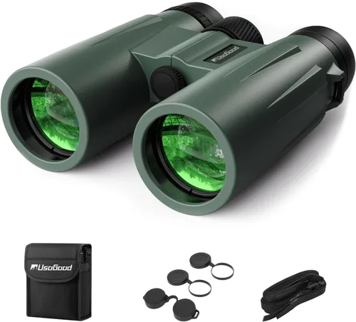 Usogood Binoculares profesionales HD de 12 x 42 pulgadas, vista grande de alta potencia con visión clara de poca luz, binoculares para adultos para