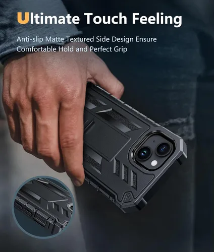 Miniatura 7 de FNTCASE Funda para iPhone 15: funda para iPhone 13, 14 y 16e, de grado militar, protección rígida a prueba de golpes, funda protectora rígida