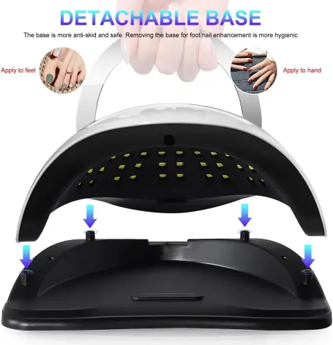 Miniatura 5 de Lámpara de uñas LED UV de 320 W, secador de uñas LED profesional para uñas de gel con 72 cuentas de lámpara, pantalla táctil, 4 temporizadores
