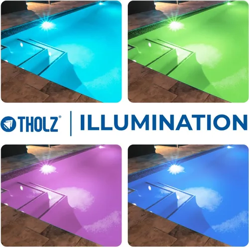 Miniatura 6 de Tholz® Luz de piscina RGBW - LED ultra brillante - Fácil instalación - Luz de piscina enterrada (10 W, cable de 50 pies)
