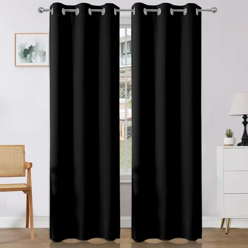Miniatura 19 de Joydeco Cortinas opacas para dormitorio de 72 pulgadas de largo, 2 paneles de cortinas con aislamiento térmico para oscurecer la habitación