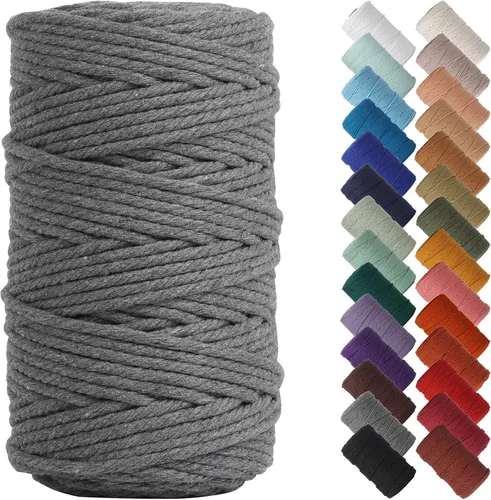Miniatura 28 de NOANTA - Cuerda de macramé color beige natural, 1/8 pulgadas (3 mm) x 109 yardas (100 metros), cuerda de algodón colorido para colgar en la pared