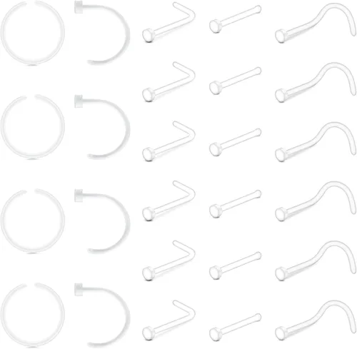 Zolure Joyería de Perforación - Aretes Claros de Nariz, Anillos, Tabique, Labios, Cartílago, Lengua, Rook, Daith, Oreja, Industrial, Pezón, Piercing