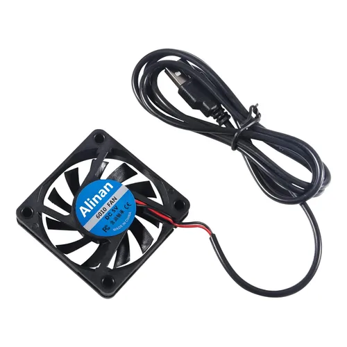 Miniatura 7 de Alinan 4 unids 6010 5V Ventilador USB Puerto 2.362x2.362x0.394 in 2-pin Manga Bearing Brushless DC Cooling Fan Impresora 3D Ventilador