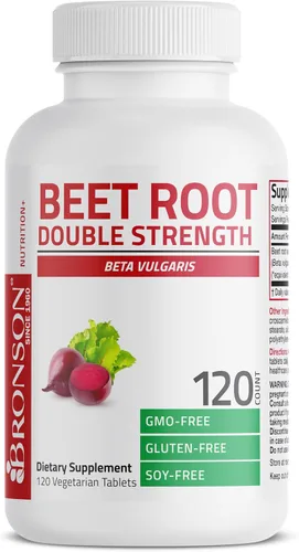 Miniatura 3 de Bronson Raíz de remolacha de doble fuerza, sin OMG, 120 tabletas vegetarianas