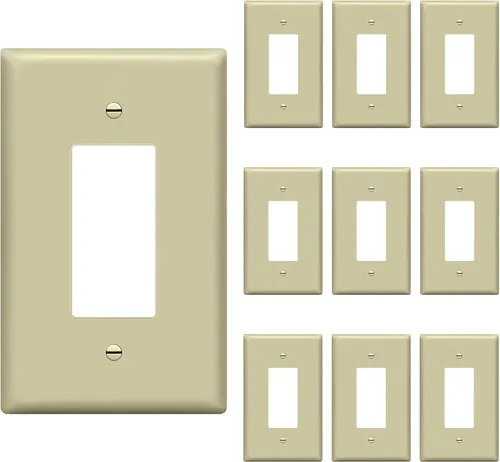 Miniatura 27 de ENERLITES - Placas decorativas de pared para interruptor de luz o toma de corriente, acabado brillante, tamaño intermedio, 2 bandas, 4.88 x 4.92