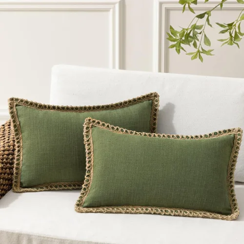 Miniatura 36 de Phantoscope Farmhouse - Fundas de almohada decorativas para exteriores, Poliéster & Mezcla de poliéster, Beige, 18" x 18