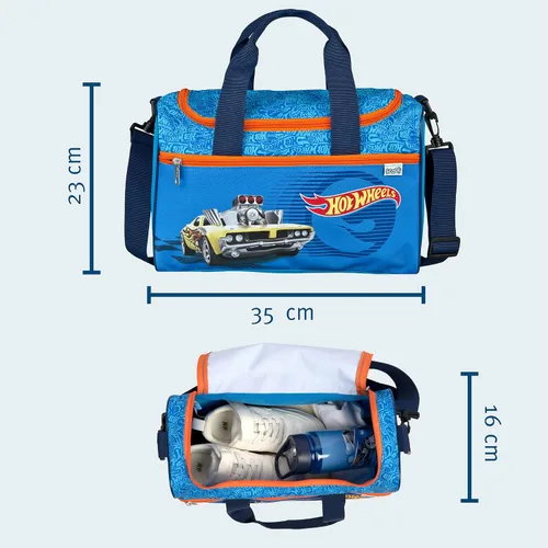 Miniatura 3 de Hot Wheels - Bolsa deportiva para niños, 10 L, bolsa de viaje pequeña y bolsa para niños con correa de hombro extraíble y ajustable, diseño de autos