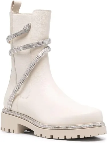 Miniatura 2 de keleimusi Botines de combate Chelsea con adornos de cristal para mujer con lengüetas planas