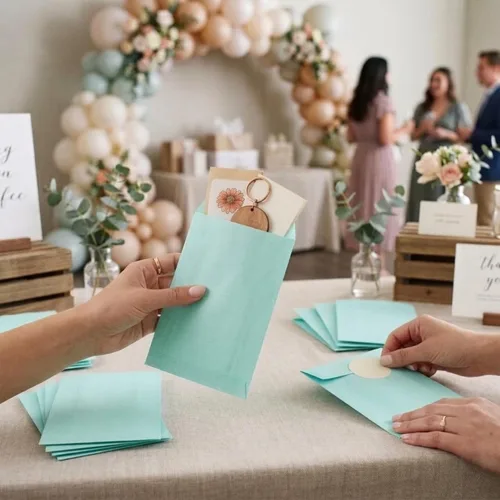 Miniatura 6 de Quotidian Paquete de 100 bolsas de papel pequeñas a prueba de grasa para galletas de panadería, sellos de tarjetas de panadería, regalos de fiesta