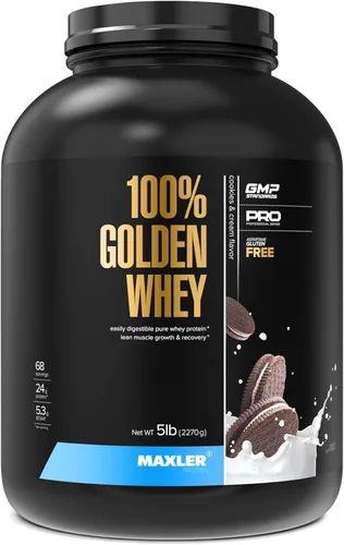Miniatura 32 de Maxler 100% proteína de suero de leche dorada – 0.88 oz de proteína de suero de alta calidad en polvo por porción – Pre, post e intra entrenamiento