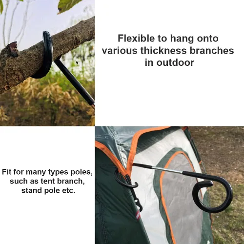 Miniatura 6 de Camping Lantern Hook Hanger Tent Light Outdoor Lamp Hanger Non-Slip for Camping Hiking - 2pcs