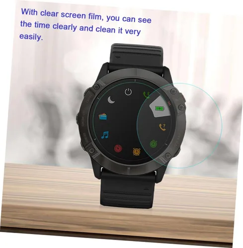 Miniatura 8 de Angoily Protector de pantalla de vidrio templado compatible con Fenix6s, resistente a los arañazos, fácil de limpiar
