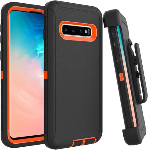 Miniatura 48 de Funda para Galaxy S21, Funda Resistente de Grado Militar Resistente a los Golpes y a Prueba de Caídas para Samsung Galaxy S21, Negro+Naranja Negro