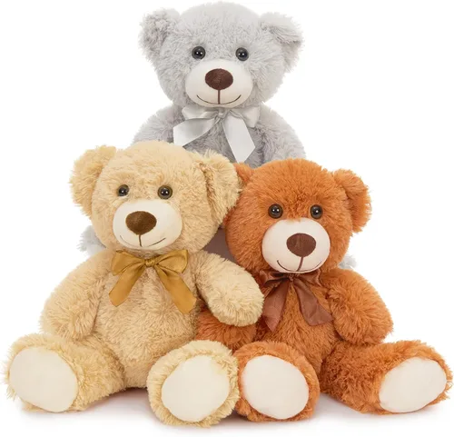 Miniatura 13 de MaoGoLan Paquete de osos de peluche para baby shower, 12 paquetes de pequeños osos de peluche en oferta, osos de peluche pequeños de 13.5" de felpa