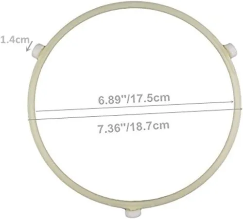 Miniatura 5 de Microwave Oven Plate Tray Rotating Ring Support – Roller Replacement Ring Assembly for Microwave 6.9" Inner Diameter (1pc)