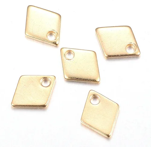 Miniatura 6 de Dijes colgantes de acero inoxidable surtidos de metal para manualidades, collares, pulseras, aretes, llaveros, fabricación de joyas, Acero