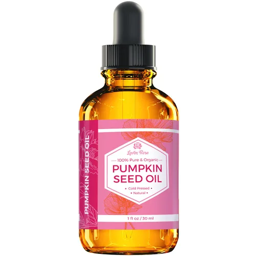 Miniatura 2 de Aceite de semillas de calabaza por Leven Rose - 100% orgánico, natural para el crecimiento del cabello e hidratante para piel seca, 2 oz