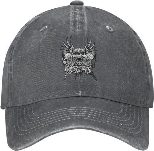 Miniatura 2 de Cowboy Hat Trendy Hats for Man and Women Djustable Four Season Outdoor Baseball Cap of Hell Skull with Angel Deep Heather