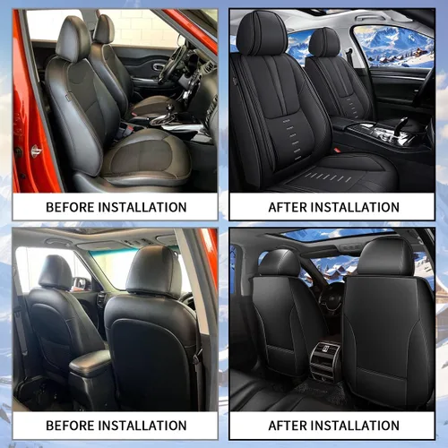 Miniatura 7 de IKABEVEM Fundas de Asiento Compatibles con Chevrolet/Chevy Silverado 2007-2024 2025 2 Fundas de Asiento Frontales Transpirables con Soporte Lumbar