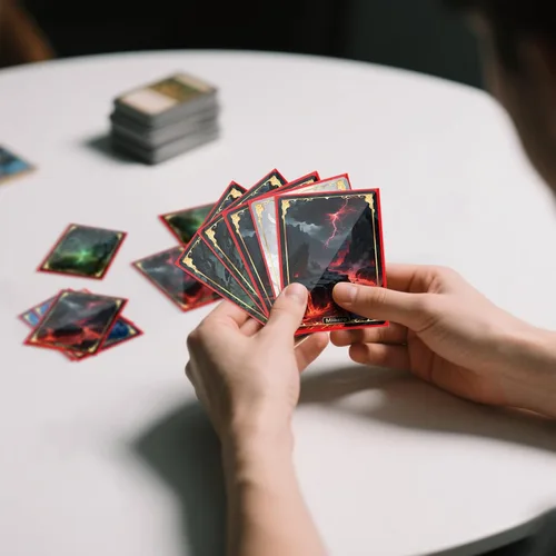 Miniatura 7 de 1000 unidades de fundas rojas para cartas, protectores de cartas mate, fundas para cartas coleccionables aptas para MTG, TCG y cartas deportivas Rojo