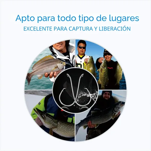 Miniatura 6 de Afmivs Anzuelos de pesca para aparejos de pesca, 160 ganchos circulares para agua salada, anzuelos de pesca de agua salada, gancho de pulpo de bagre
