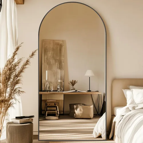 Miniatura 22 de Espejo de longitud completa, espejo arqueado grande de 76"x34", espejos de pie grandes, espejos altos para cuerpo, espejo de piso para dormitorio