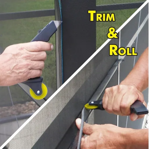 Miniatura 2 de Herramienta de rodillo de pantalla profesional EZ Screen Spline Roller Tool con herramienta de cuchillo para instalar pantalla, ventanas, puerta
