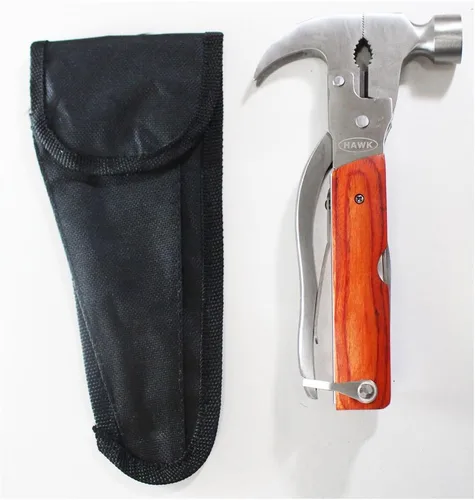 Miniatura 5 de Helios - Martillo de garra 12 en 1 multiherramienta con bolsa para cinturón - TP1084