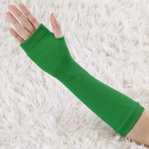 Miniatura 51 de Allegra K Calentadores de brazo sin dedos unisex de moda clásica