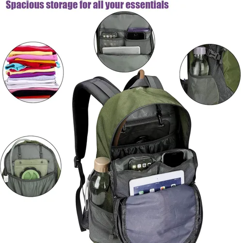 Miniatura 5 de G4Free Mochila de senderismo de 35 litros resistente al agua, para deportes al aire libre, viajes, ligera, con cubierta para lluvia, para mujeres