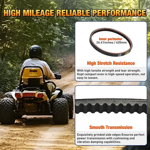 Miniatura 6 de Nilight Correa de transmisión 669-18-30 Reemplazo para motor 4 tiempos GY6 49cc 50cc 139QMB Correas de transmisión CVT premium para Axis m200 Roketa