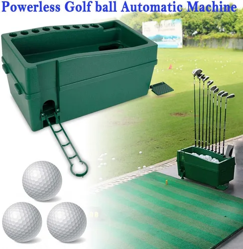 Miniatura 4 de Automatic Golf Ball Dispenser Machine, No Electricity Required Tee Up Golf Ball Teeing Device Golf Club Organizer with Adjustable Foot Stand