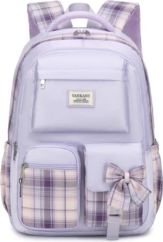 Miniatura 13 de Mochila escolar para niñas adolescentes, bonita bolsa para computadora portátil para escuela secundaria y universidad, mochila estudiantil Morral