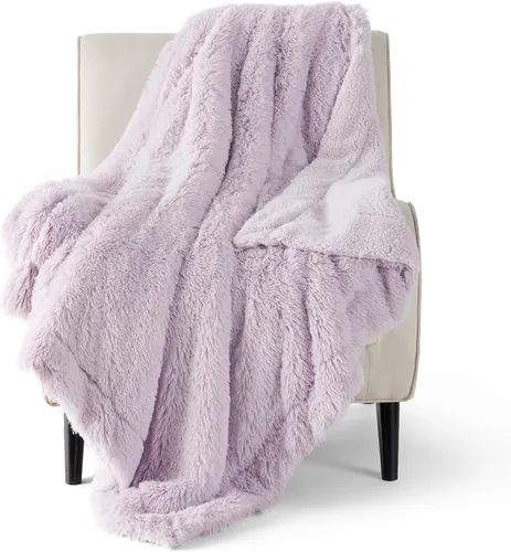 Miniatura 34 de Bedsure GentleSoft Manta de Tiro de Piel Sintética Esponjosa y Suave para Sofá, Forro Polar Sherpa Suave Regalos Acogedores para Mujeres, Manta