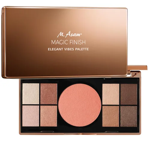 M. Asam Magic Finish Elegant Vibes Palette (8 x 0.03 oz + 1 x 0.00 oz) - Paleta de sombras de ojos, 8 tonos de sombra de ojos armonizantes y rubor,