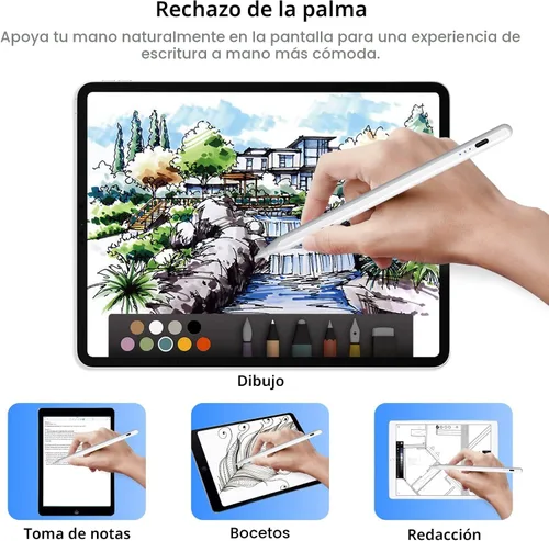Miniatura 5 de Cisteen Lápiz Táctil para iPad 2025-2018 con Carga Más Rápida, Lápiz con Sensor de Inclinación Compatible con iPad 10/9/8/7/6, 11ª A16, Air 11/13