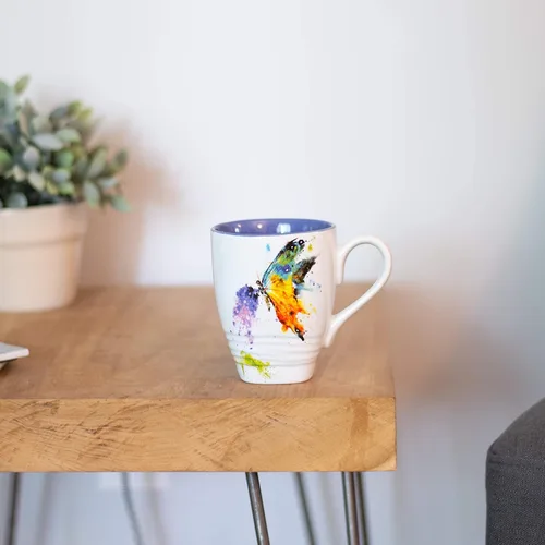 Miniatura 6 de Dean Crouser colección de taza de porcelana con diseño de acuarelas, Azul