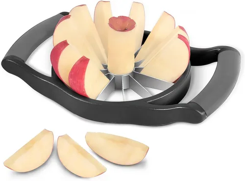 Miniatura 12 de Newness - Cortador de manzana extra grande de 5.12 pulgadas, cortador de manzana resistente de 16 rebanadas, descorazonador de manzana duradero, Rojo