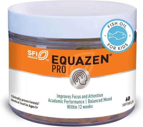 Equazen Pro SFI Health - Cápsulas blandas de aceite de pescado - Omega 3 y Omega 6 para niños y adolescentes - EPA, GLA y DHA para niños, apoyo al