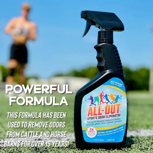 Miniatura 5 de All-Out Sports Spray eliminador de olores y desodorante Perfecto para guantes malolientes, sombreros, bolsos, cascos, camisetas, almohadillas