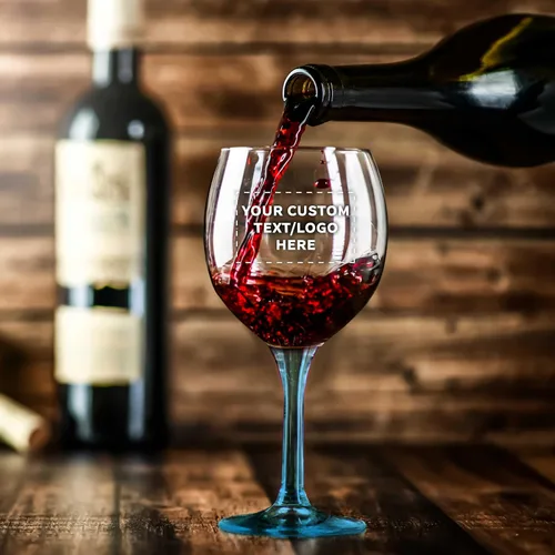 Miniatura 6 de Juego de copas de vino personalizadas para boda Premiere de 20.5 onzas, paquete a granel personalizado, cristalería de restaurante, perfectas