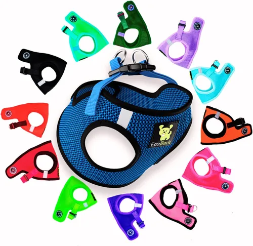 Miniatura 34 de EcoBark Arnés para perro – Arneses ecológicos para perros XXS, XS y pequeños – Chaleco de cuerpo pequeño reflectante y ajustable – Arnés de malla