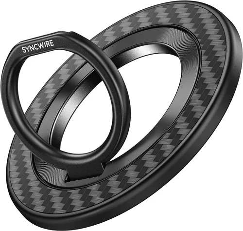 Miniatura 10 de SYNCWIRE Soporte de Anillo Magnético para Teléfono para MagSafe, Soporte de Agarre para Teléfono Celular con Rotación de 360°, Anillo para Dedo