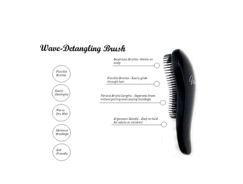 Miniatura 7 de G.B.S Cepillo desenredante para mujeres y niñas, cepillo desenredante para cabello seco y húmedo para todo tipo de cabello, elimina enredos y nudos