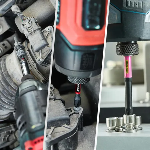 Miniatura 6 de Geinxurn Juego de 217 puntas de destornillador de impacto, acero S2 de 1"/2"/3"/6" magnético D2 Phillips/ranurado/cuadrado/Torx/Hex Multi puntas