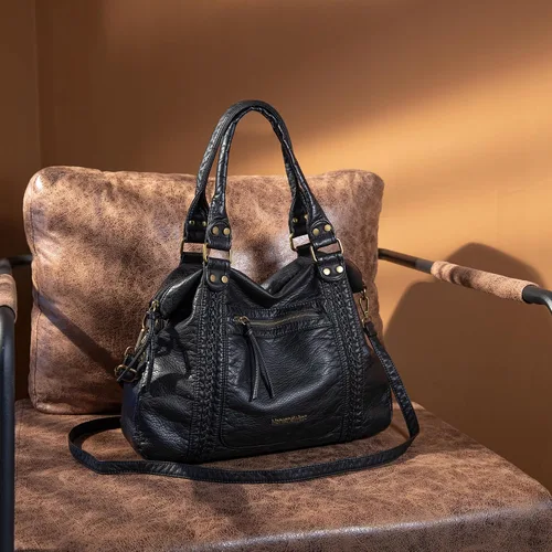 Miniatura 3 de Montana West Washed Leather Hobo Bags for Women Roomy Handbags with Crossbody Strap