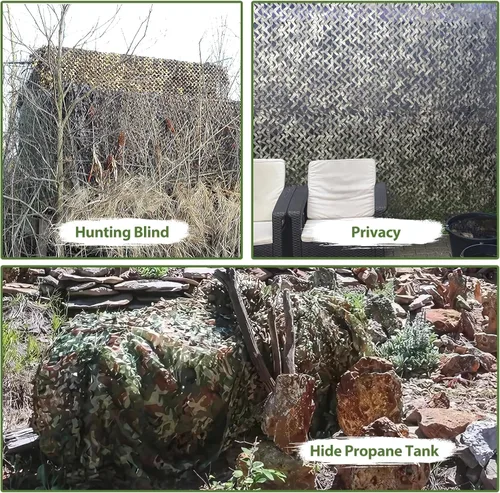 Miniatura 5 de Camo Netting Camouflage Netting with Mesh Backing Military Camo Nets Sunshade Fence Tarp Net Lightweight Great for Duck Hunting Blind Shooting