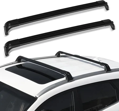 SCITOO compatible con Rover LR3 Sport Utility 2005-2009, 2010-2016 Rover LR4 Sport Utility Juego de Barras Transversales de Techo de Aleación de